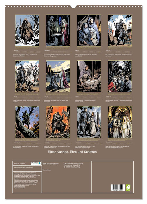 Ritter Ivanhoe, Ehre und Schatten (CALVENDO Wandkalender 2027)