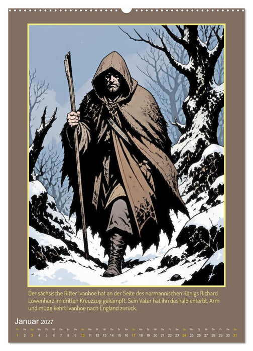 Ritter Ivanhoe, Ehre und Schatten (CALVENDO Wandkalender 2027)
