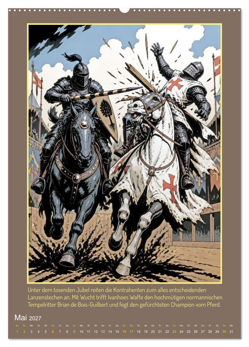 Ritter Ivanhoe, Ehre und Schatten (CALVENDO Wandkalender 2027)