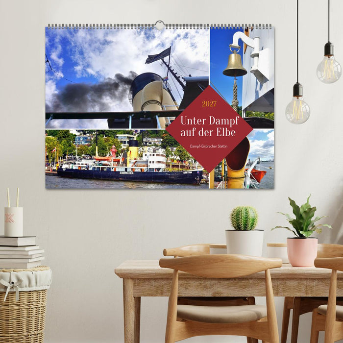 Unter Dampf auf der Elbe - Dampf-Eisbrecher Stettin (CALVENDO Wandkalender 2027)