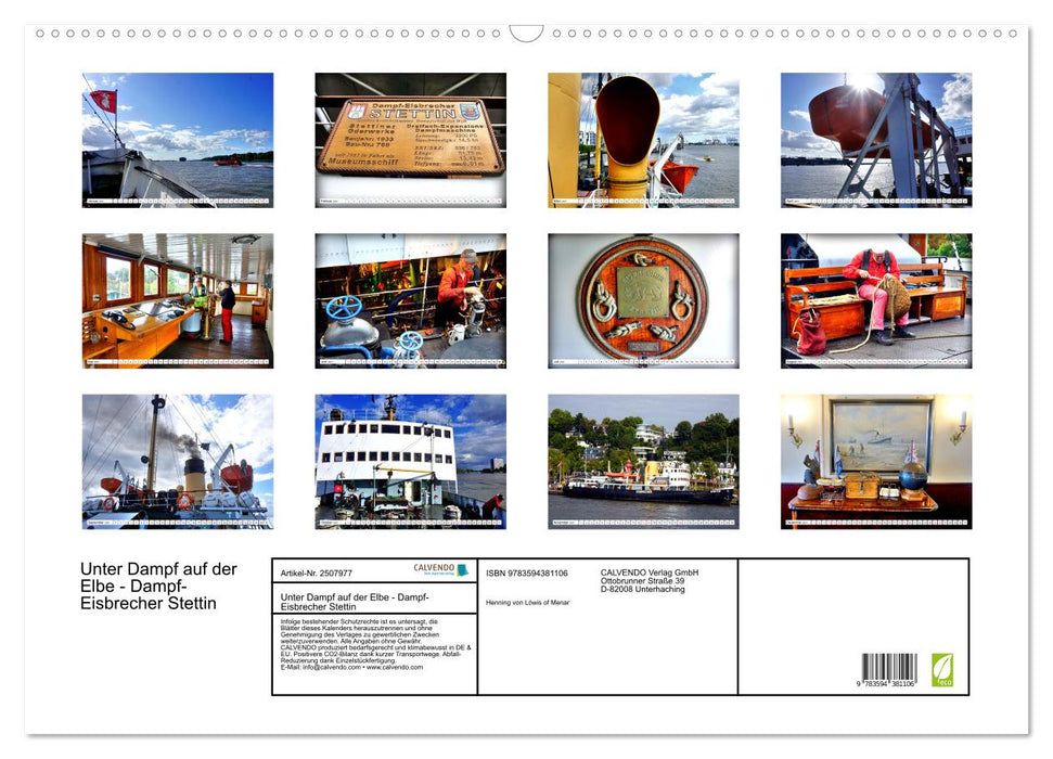 Unter Dampf auf der Elbe - Dampf-Eisbrecher Stettin (CALVENDO Wandkalender 2027)