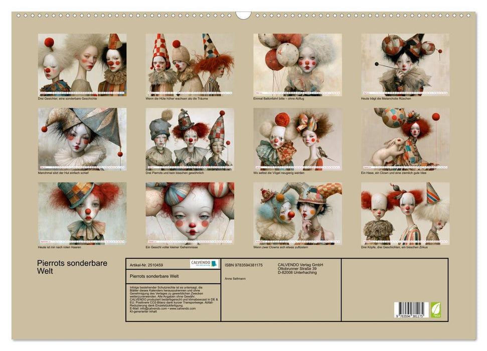 Pierrots sonderbare Welt (CALVENDO Wandkalender 2027)
