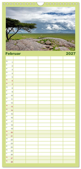 Erlebe mit mir die Landschaften Tansanias (CALVENDO Familienplaner 2027)