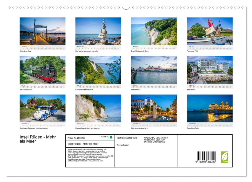 Insel Rügen - Mehr als Meer (CALVENDO Premium Wandkalender 2027)