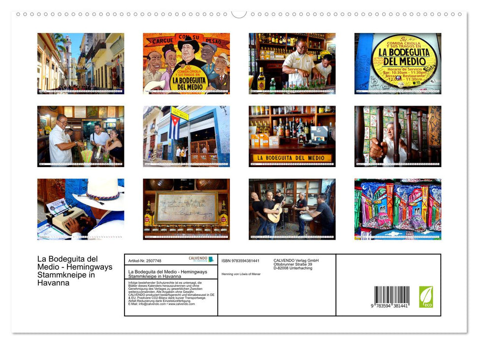 La Bodeguita del Medio - Hemingways Stammkneipe in Havanna (CALVENDO Premium Wandkalender 2027)