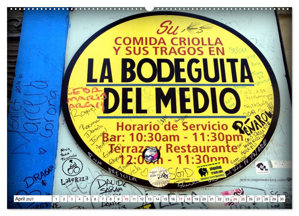 La Bodeguita del Medio - Hemingways Stammkneipe in Havanna (CALVENDO Premium Wandkalender 2027)