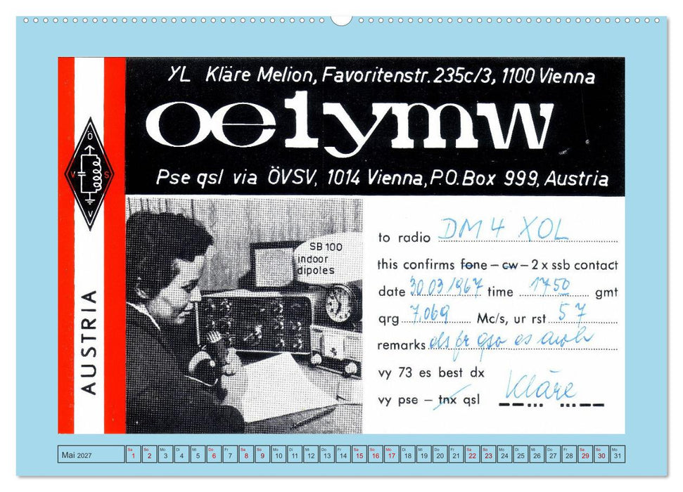 POWER FRAUEN - Amateurfunkerinnen und ihre QSL-Karten (CALVENDO Wandkalender 2027)