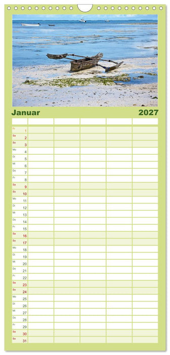 Erlebe mit mir das paradiesische Sansibar (CALVENDO Familienplaner 2027)