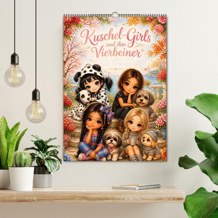 Kuschel-Girls und ihre Vierbeiner (CALVENDO Wandkalender 2027)