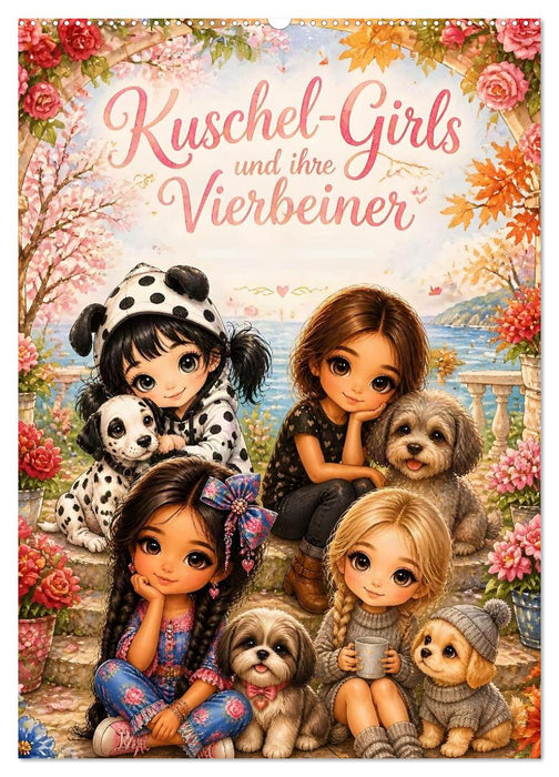 Kuschel-Girls und ihre Vierbeiner (CALVENDO Wandkalender 2027)