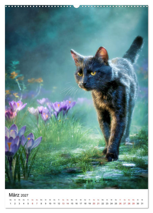 Von wegen Unglück! - Die faszinierende Welt schwarzer Katzen (CALVENDO Wandkalender 2027)
