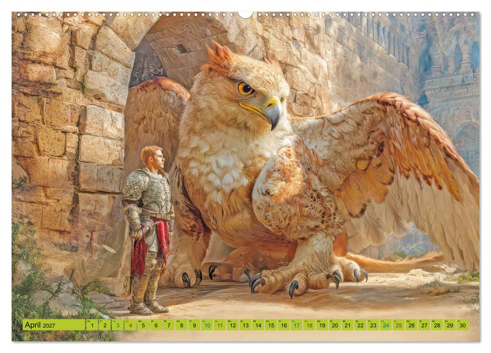 Mystische Oroboros und Steinbauten - Fantasiemotive (CALVENDO Premium Wandkalender 2027)