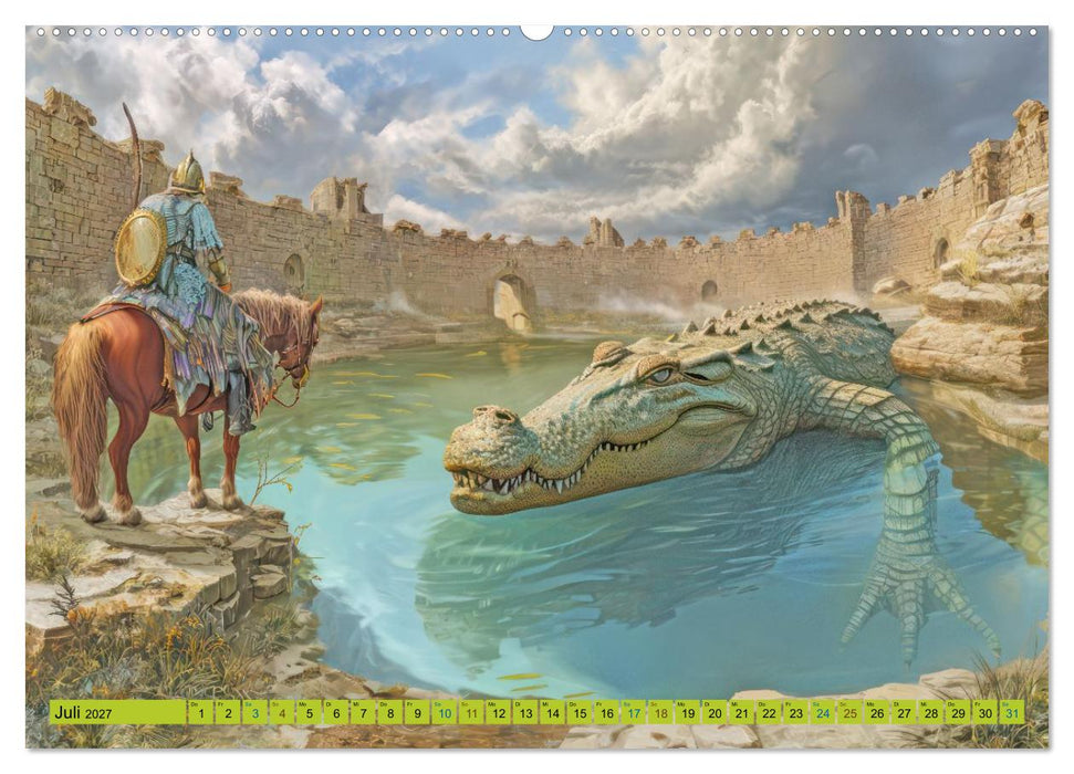 Mystische Oroboros und Steinbauten - Fantasiemotive (CALVENDO Premium Wandkalender 2027)
