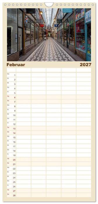 Verborgene Passagen von Paris (CALVENDO Familienplaner 2027)