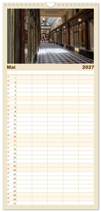 Verborgene Passagen von Paris (CALVENDO Familienplaner 2027)