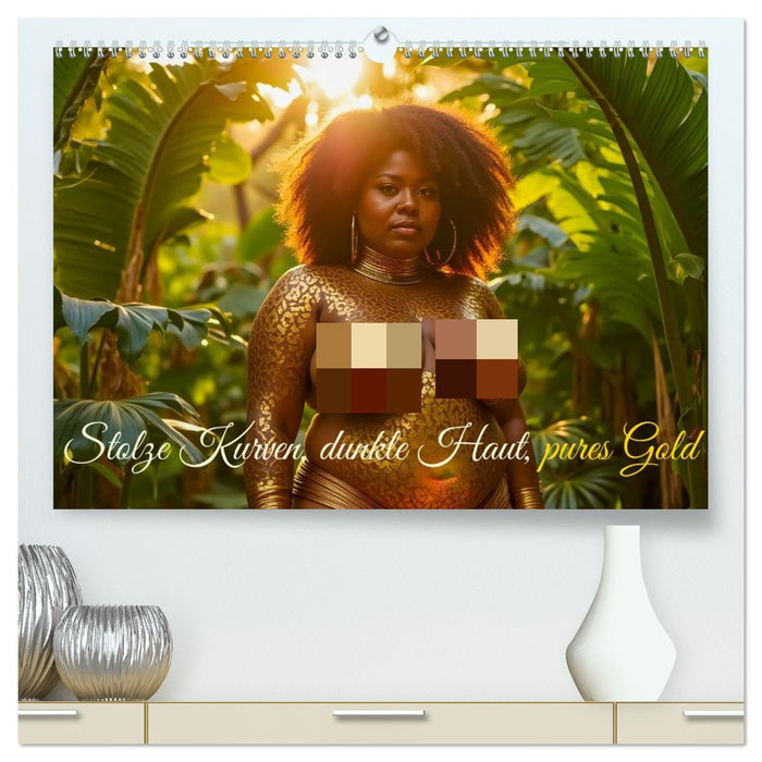 Stolze Kurven, dunkle Haut, pures Gold (CALVENDO Premium Wandkalender 2027)