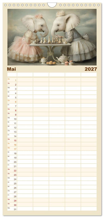 Ein märchenhaftes Elefantenleben (CALVENDO Familienplaner 2027)