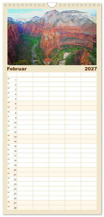 Naturwunder und Nationalparks der amerikanischen Westküste (CALVENDO Familienplaner 2027)