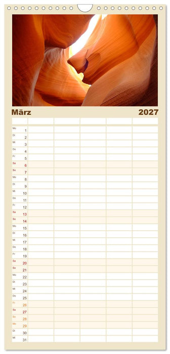 Naturwunder und Nationalparks der amerikanischen Westküste (CALVENDO Familienplaner 2027)
