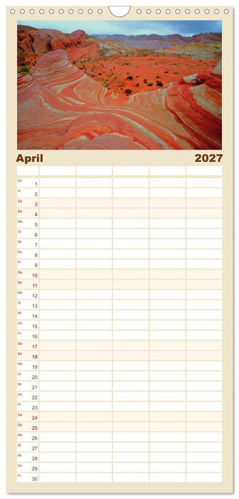 Naturwunder und Nationalparks der amerikanischen Westküste (CALVENDO Familienplaner 2027)