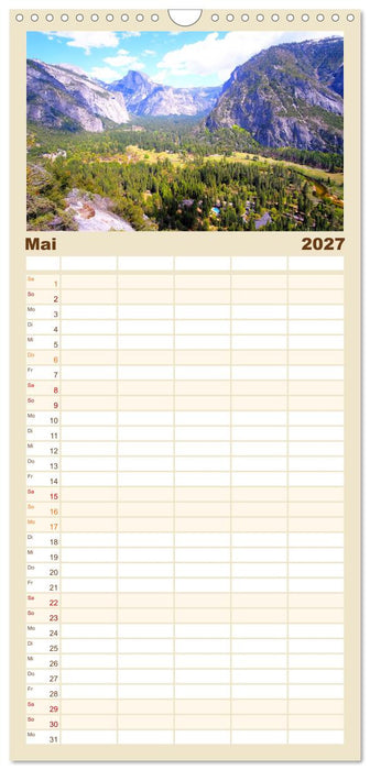 Naturwunder und Nationalparks der amerikanischen Westküste (CALVENDO Familienplaner 2027)