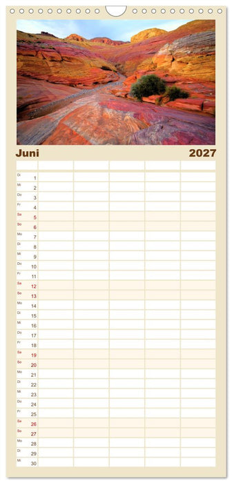 Naturwunder und Nationalparks der amerikanischen Westküste (CALVENDO Familienplaner 2027)