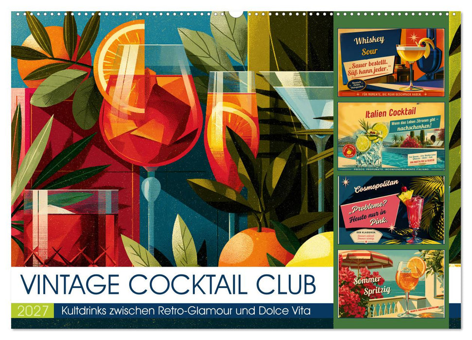 Vintage Cocktail Club (CALVENDO Wandkalender 2027)