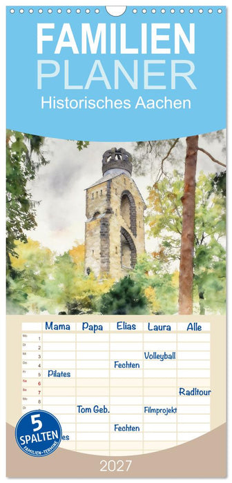 Historisches Aachen (CALVENDO Familienplaner 2027)