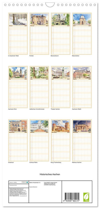 Historisches Aachen (CALVENDO Familienplaner 2027)