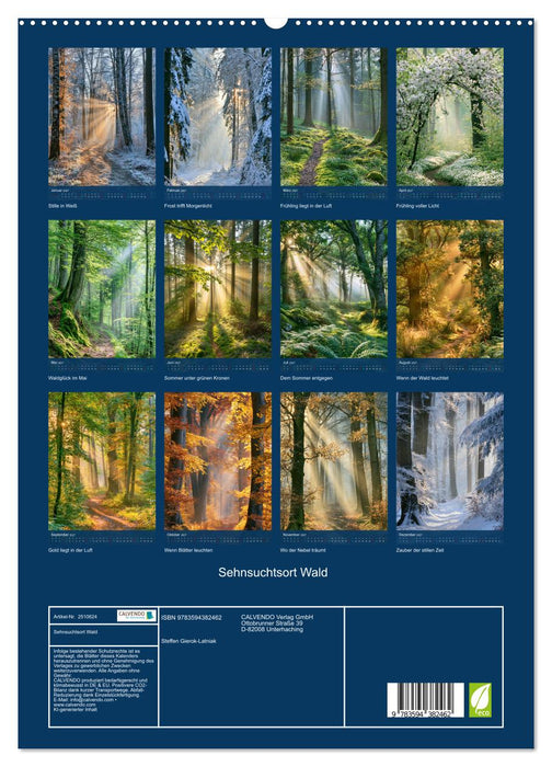 Sehnsuchtsort Wald (CALVENDO Premium Wandkalender 2027)