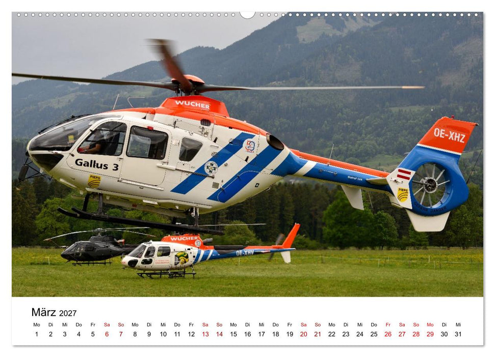 Hubschrauberdynamik in allen Facetten (CALVENDO Premium Wandkalender 2027)