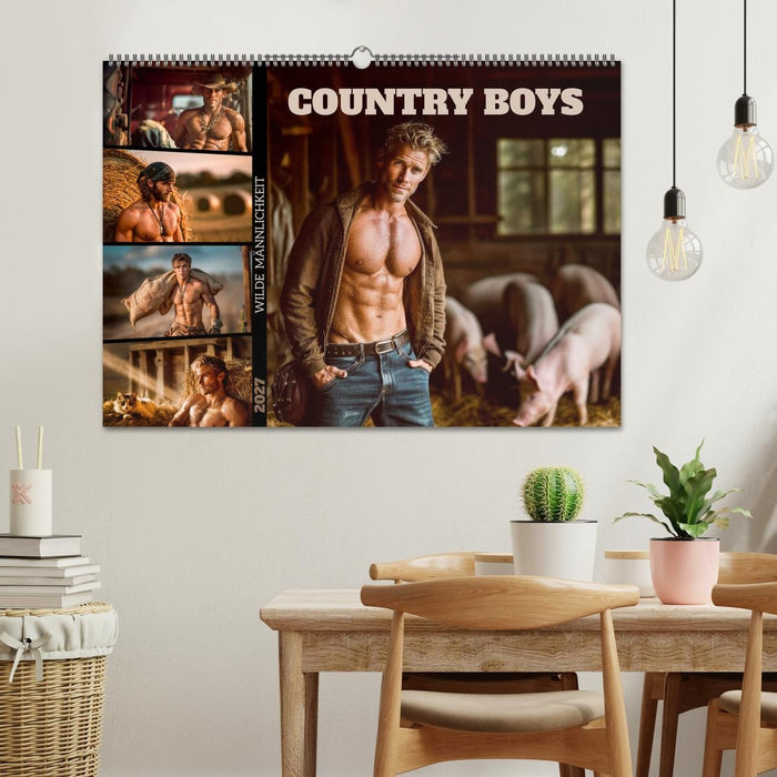 Country Boys - Wilde Männlichkeit (CALVENDO Wandkalender 2027)