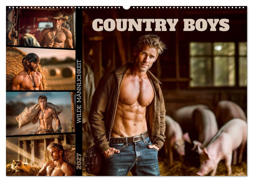 Country Boys - Wilde Männlichkeit (CALVENDO Wandkalender 2027)