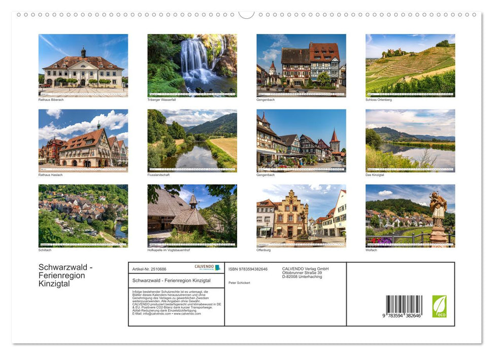 Schwarzwald - Ferienregion Kinzigtal (CALVENDO Premium Wandkalender 2027)