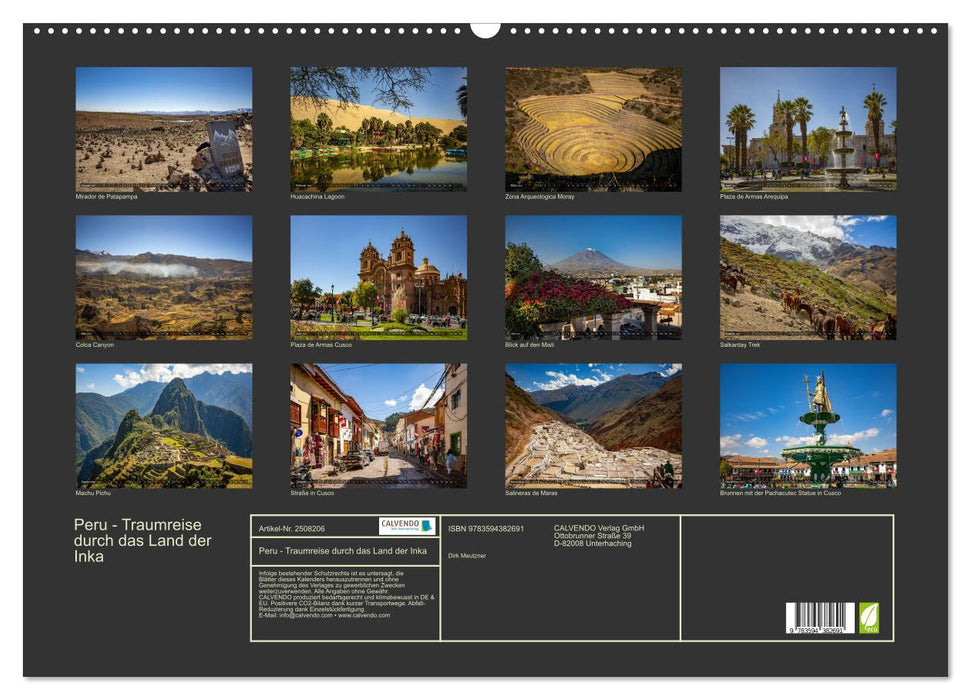 Peru - Traumreise durch das Land der Inka (CALVENDO Wandkalender 2027)