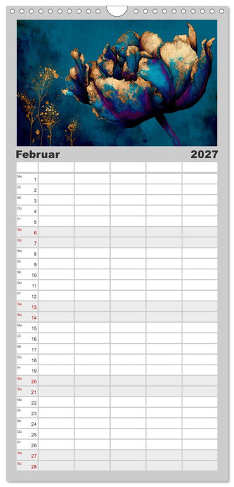 Türkis trifft Gold (CALVENDO Familienplaner 2027)