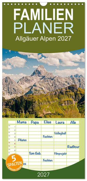 Allgäuer Alpen 2027 (CALVENDO Familienplaner 2027)