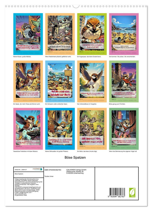 Böse Spatzen (CALVENDO Premium Wandkalender 2027)