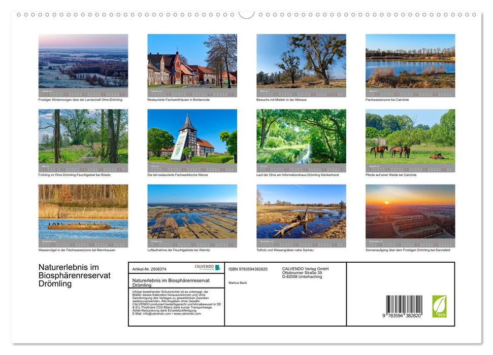 Naturerlebnis im Biosphärenreservat Drömling (CALVENDO Premium Wandkalender 2027)