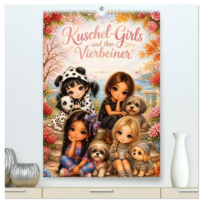 Kuschel-Girls und ihre Vierbeiner (CALVENDO Premium Wandkalender 2027)