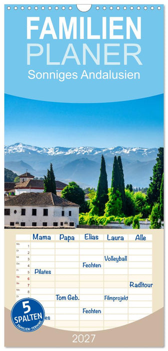 Sonniges Andalusien (CALVENDO Familienplaner 2027)