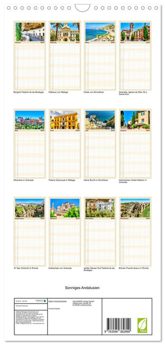 Sonniges Andalusien (CALVENDO Familienplaner 2027)