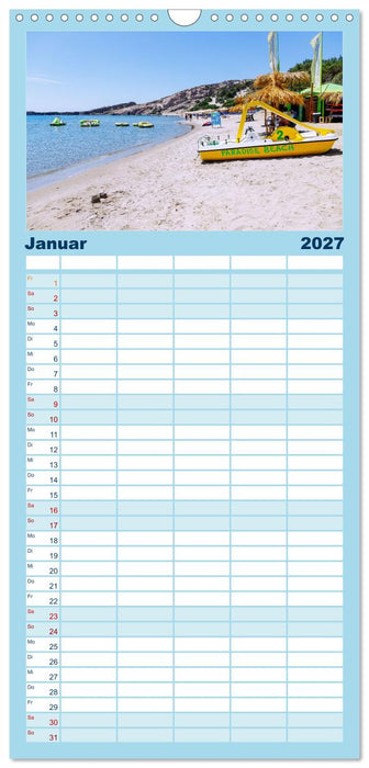 Griechische Insel Kos. Sommerstimmung in den Farben der Ägäis (CALVENDO Familienplaner 2027)