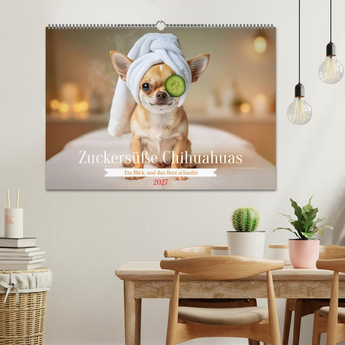 Zuckersüße Chihuahuas (CALVENDO Wandkalender 2027)