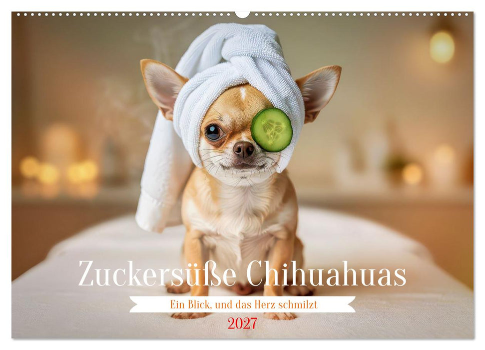 Zuckersüße Chihuahuas (CALVENDO Wandkalender 2027)