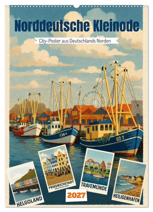 Norddeutsche Kleinode - City Poster (CALVENDO Wandkalender 2027)