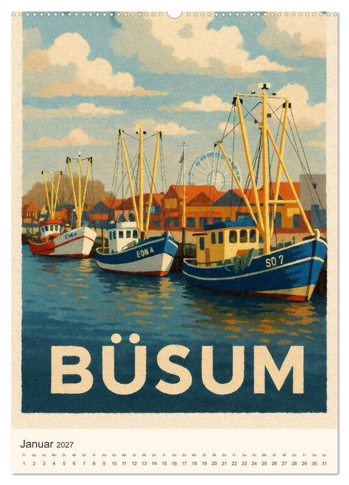 Norddeutsche Kleinode - City Poster (CALVENDO Wandkalender 2027)