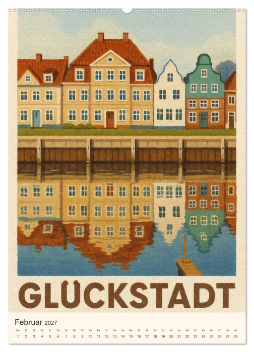 Norddeutsche Kleinode - City Poster (CALVENDO Wandkalender 2027)
