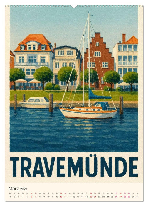 Norddeutsche Kleinode - City Poster (CALVENDO Wandkalender 2027)