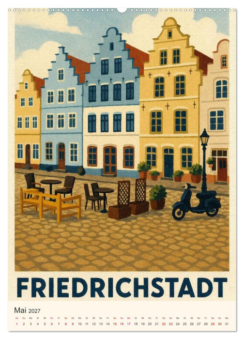 Norddeutsche Kleinode - City Poster (CALVENDO Wandkalender 2027)